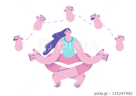 Bipolar disorder and mental health concept Bipolar disorder and mental health concept 135247482