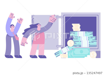 Happy people get good dividend from money investment Happy people get good dividend from money investment 135247497