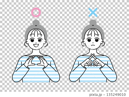 一組女性擺出圓形姿勢的插圖 135249010