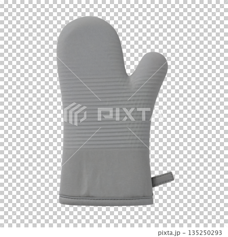 Oven Mitt Designed for Cooking and Baking Tasks in a Modern Kitchen 135250293
