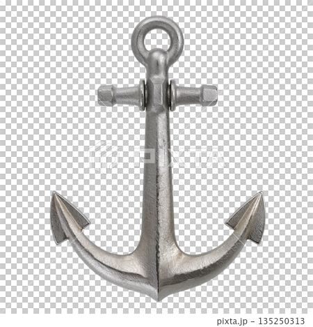 Metal Anchor Used in Boating and Marine Activities for Stability and Mooring Needs 135250313