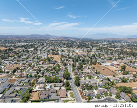 Aerial view of Yucaipa city, in San Bernardino County, California, United States Aerial view of Yucaipa city, in San Bernardino County, California, United States 135251105
