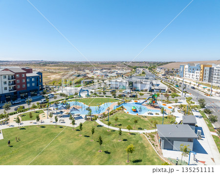 Aerial view of community playground in south San Diego, Chula Vista 135251111