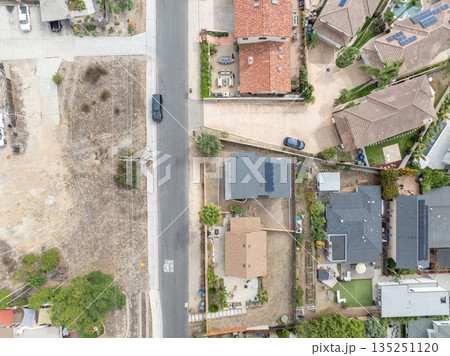 Aerial view of Del Mar town in San Diego, California 135251120