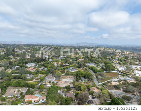 Aerial view of Del Mar town in San Diego, California Aerial view of Del Mar town in San Diego, California 135251125