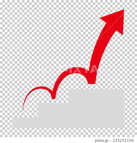 Arrow to jump up stairs Arrow to jump up stairs 135251150