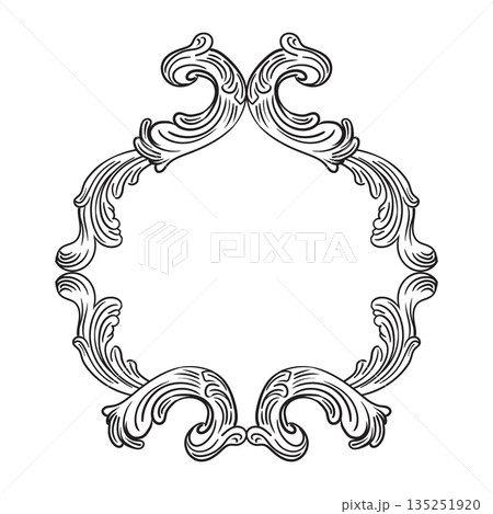 Ornate decorative frame vector illustration Ornate decorative frame vector illustration 135251920