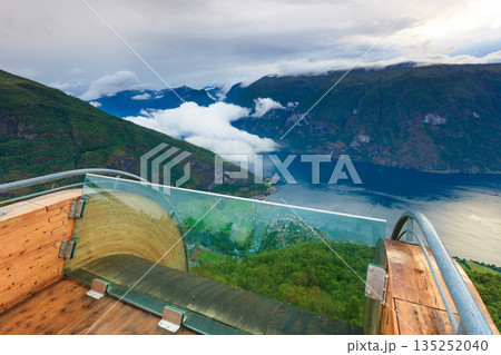 Fjord landscape at Stegastein viewpoint Norway Fjord landscape at Stegastein viewpoint Norway 135252040