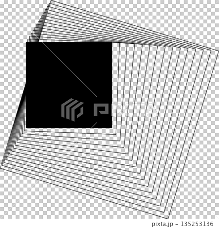 Square frame flowing line with blending for logo, symbol, badges 135253136