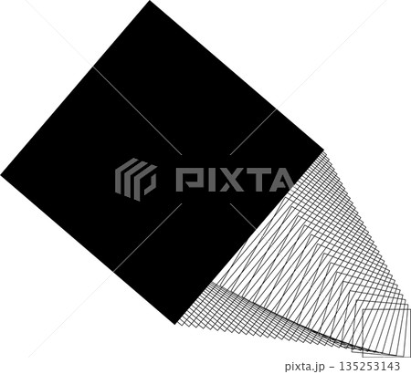 Square frame flowing line with blending for logo, symbol, badges Square frame flowing line with blending for logo, symbol, badges 135253143