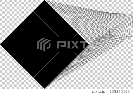 Square frame flowing line with blending for logo, symbol, badges 135253190