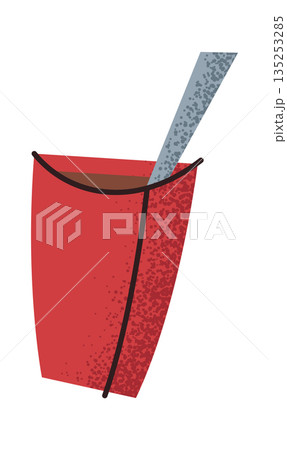 Cup of tea with spoon 135253285