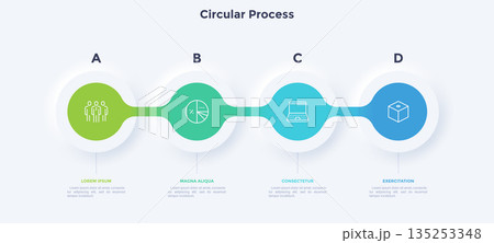 Modern Infographic Business Banner. Vector Illustration 135253348
