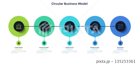 Modern Infographic Business Banner. Vector Illustration 135253361