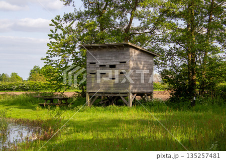 Lookout observation post for birds and wildlife Lookout observation post for birds and wildlife 135257481