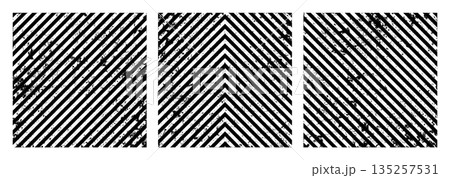 Warning sign with black diagonal lines. Attention, danger or caution symbol. Construction site signage, road safety notice, hazard banner, security alert shield. Vector illustration Warning sign with black diagonal lines. Attention, danger or caution symbol. Construction site signage, road safety notice, hazard banner, security alert shield. Vector illustration 135257531