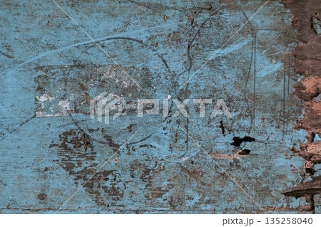 Distressed Blue Wooden Texture Showing Wear and Imperfections for Vintage Design and Backgrounds, Evoking Nostalgia and Rustic Charm Distressed Blue Wooden Texture Showing Wear and Imperfections for Vintage Design and Backgrounds, Evoking Nostalgia and Rustic Charm 135258040