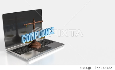 Digital Compliance and Legal Governance Technology Concept 3d render. 135258482