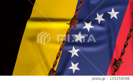 Venezuela Political Crisis and Economic Sanctions Concept 3d render. 135258506