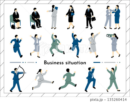 ビジネスシーン 人物素材集 ビジネスシーン 人物素材集 135260414
