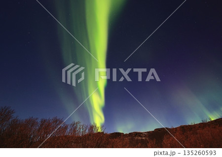オーロラの見える景色 135260593