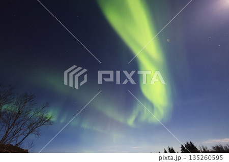 オーロラの見える景色 135260595