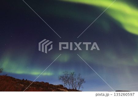 オーロラの見える景色 135260597