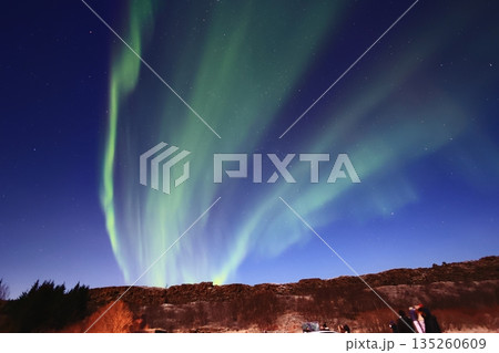 オーロラの見える景色 135260609