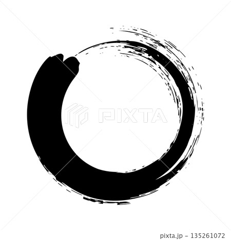 Grunge circle, brush strokes, lines, ink smudges, hand-drawn scribble shape. Handmade sketchy mark, acrylic stains, charcoal streaks. Paint texture, dry brush effect. Vector illustration Grunge circle, brush strokes, lines, ink smudges, hand-drawn scribble shape. Handmade sketchy mark, acrylic stains, charcoal streaks. Paint texture, dry brush effect. Vector illustration 135261072