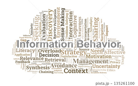 Information Behavior Word Cloud. Essential Concepts of Human Information Interaction 135261100