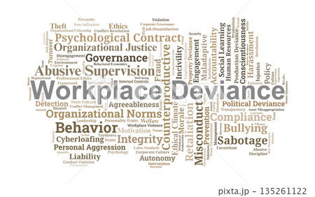 Workplace Deviance Word Cloud. Core Concepts in Organizational Misconduct and Ethics 135261122