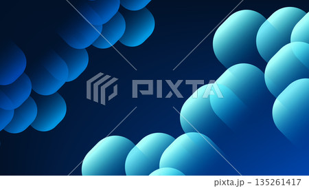 Abstract Technology Background with Rising Geometric Shapes, Futuristic Digital Design for Technology Wallpaper, Innovation and Modern Data Concept 135261417