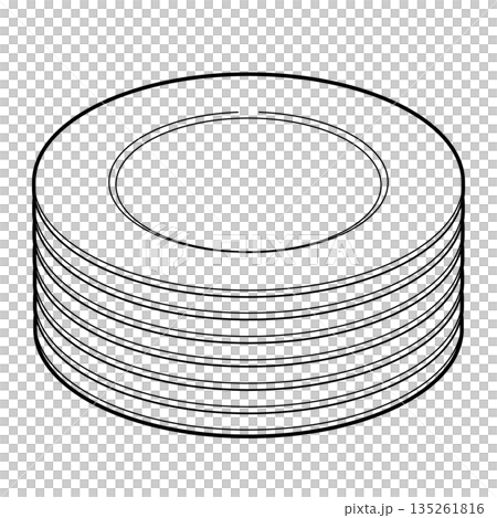 疊放的盤子圖標 135261816