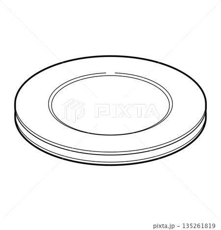 積み重ねたお皿のアイコン 135261819