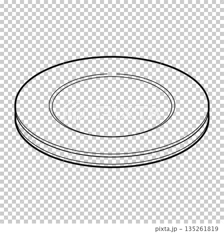 積み重ねたお皿のアイコン 135261819