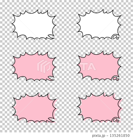 Simple speech bubble③ 135261850