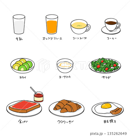 朝食セット(洋食) 135262649