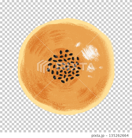 クレヨン風手描きのあんぱん クレヨン風手描きのあんぱん 135262664