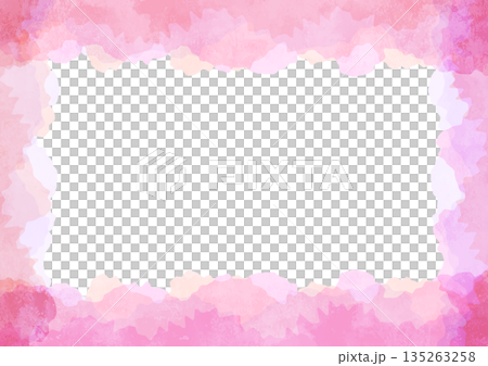 Watercolor texture frame (pink) 135263258