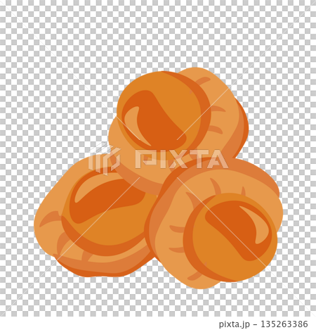 甜辣小扇貝的向量圖 135263386