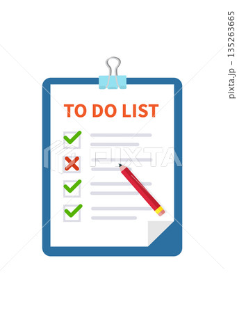 To do list or planning symbol icon in flat style. Vector illustrator. Stock illustration To do list or planning symbol icon in flat style. Vector illustrator. Stock illustration 135263665