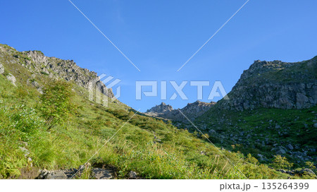 【北アルプス】焼岳登山道から見る焼岳北峰 135264399