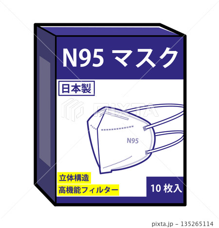 N95マスクのパッケージ 135265114