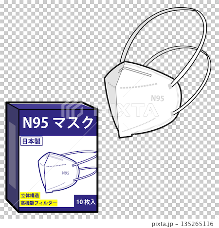 N95 mask and packaging N95 mask and packaging 135265116