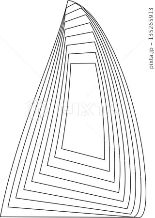 Distorted square rectangle pattern. Design elements 135265913
