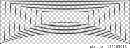 Distorted square rectangle pattern. Design elements 135265918