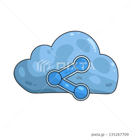 illustration of cloud share 135267709