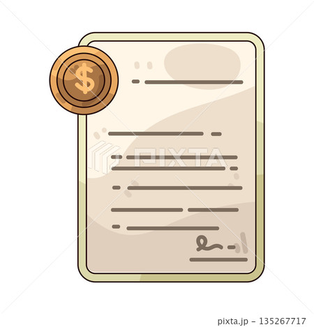 illustration of Dollar Contract illustration of Dollar Contract 135267717