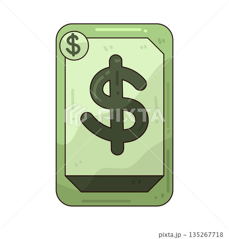 illustration of Dollar Card illustration of Dollar Card 135267718