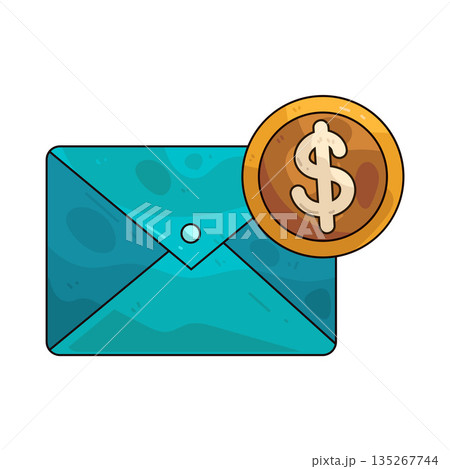 illustration of Dollar envelope 135267744